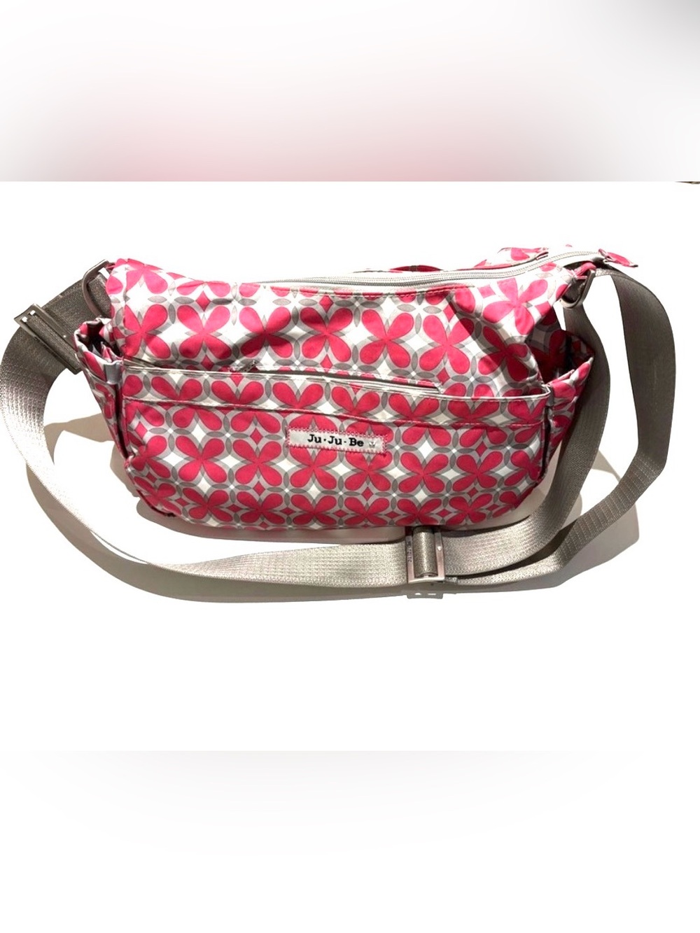 BNWOT Ju-Ju-Be HoboBe Diaper Bag Pink Pinwheels Accessory Bundle